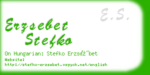 erzsebet stefko business card